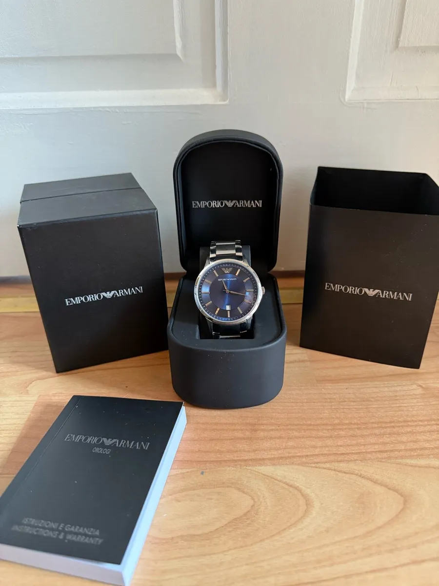 EMPORIO ARMANI STAINLESS STEEL BLUE DIAL watch - Image 1