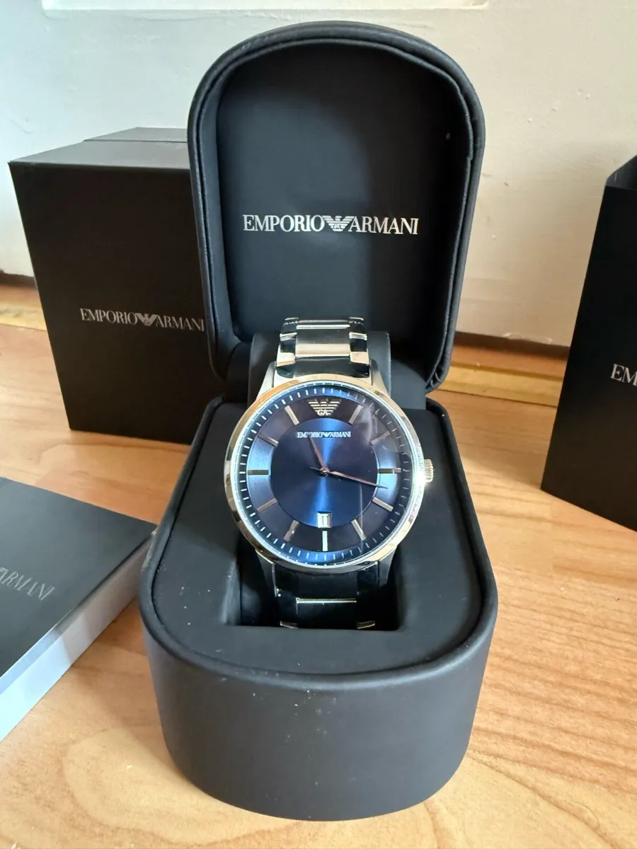 EMPORIO ARMANI STAINLESS STEEL BLUE DIAL watch - Image 2