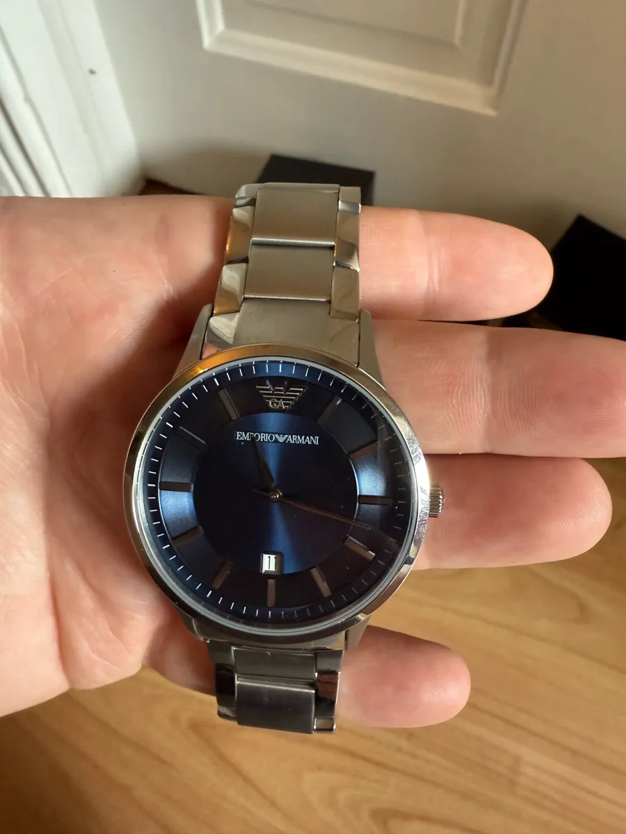 EMPORIO ARMANI STAINLESS STEEL BLUE DIAL watch - Image 3