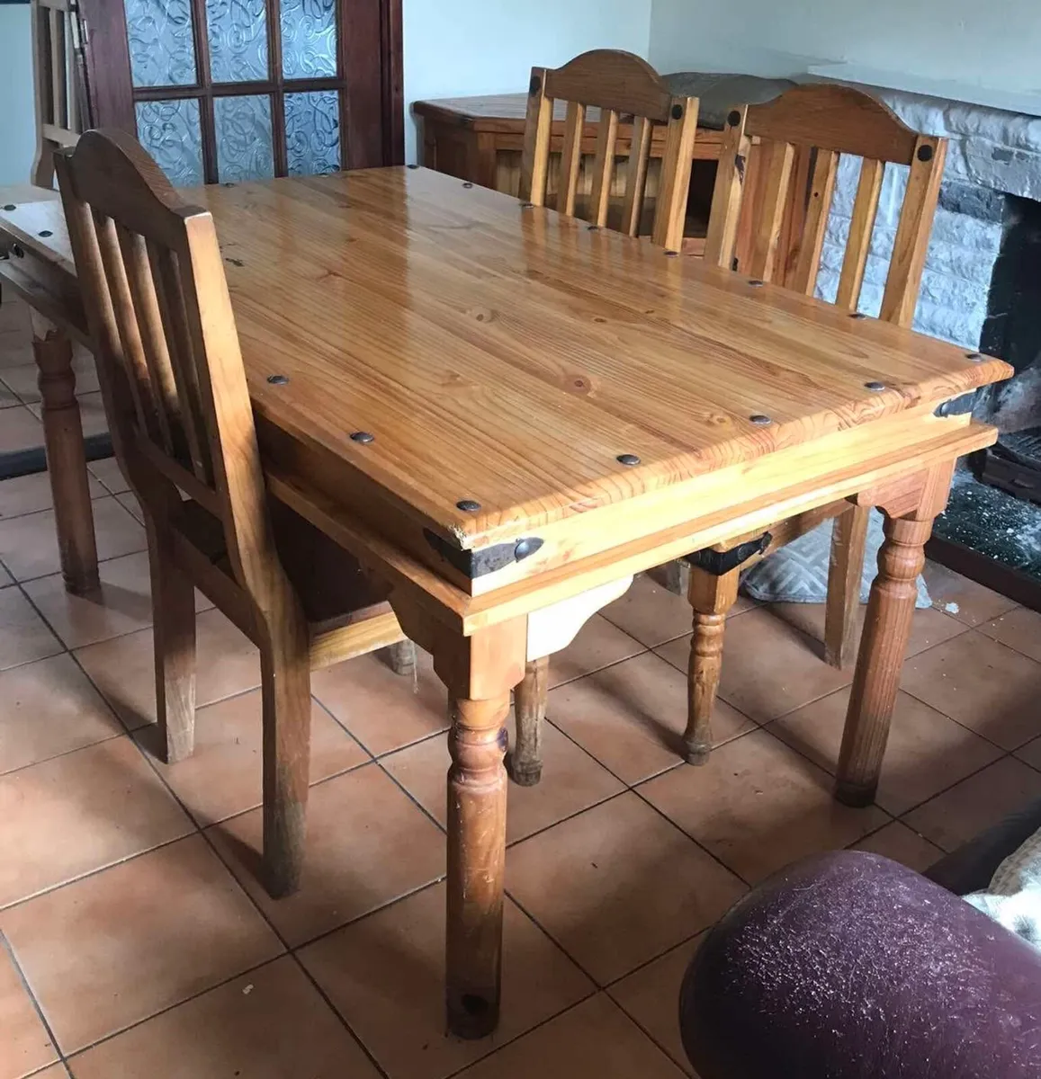 Rustic Farmhouse Style Kitchen Dining Table - Image 2