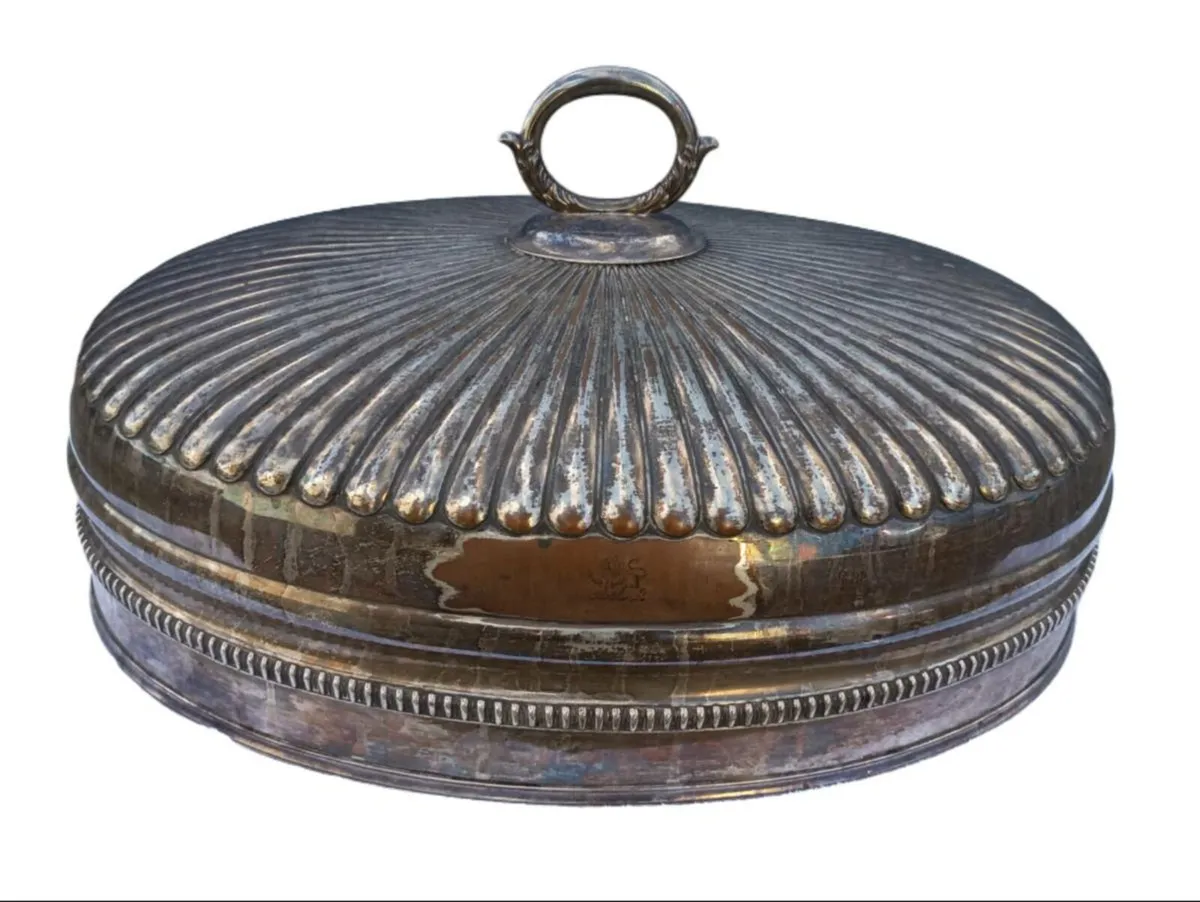 Antique 19thC. large oval meat dome/cloche - Image 2