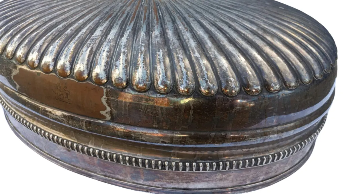 Antique 19thC. large oval meat dome/cloche - Image 3