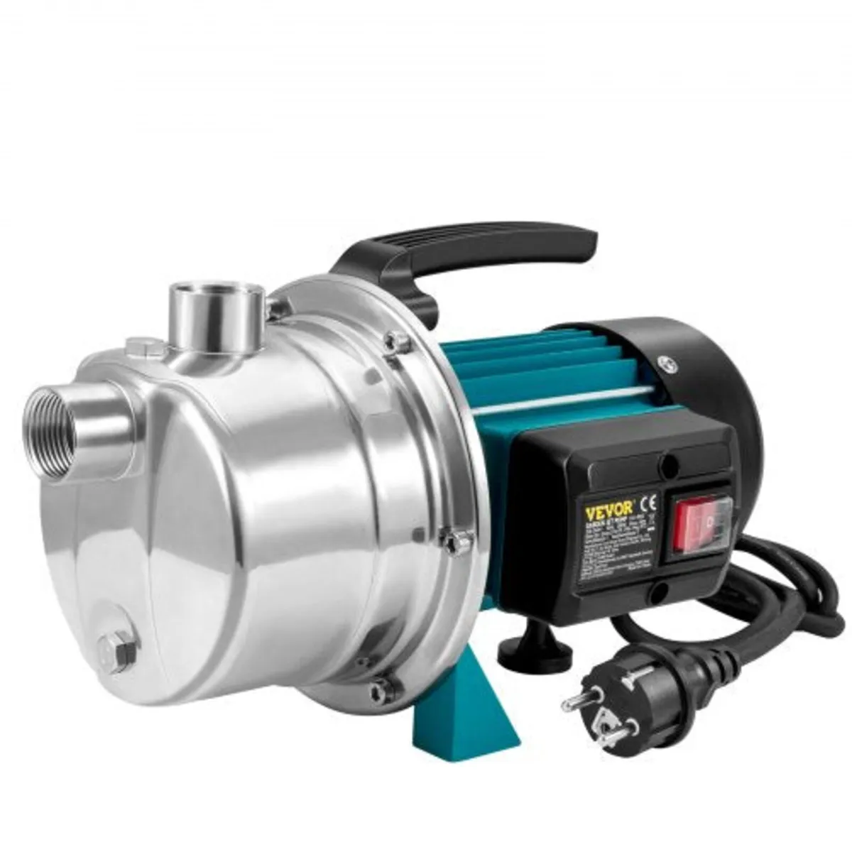 Shallow Well Pump, 800W 220V-240V, 3700L/h 40 m He