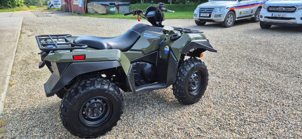 VERY LOW HOURS 2022 SUZUKI KING QUAD 500 - Image 4