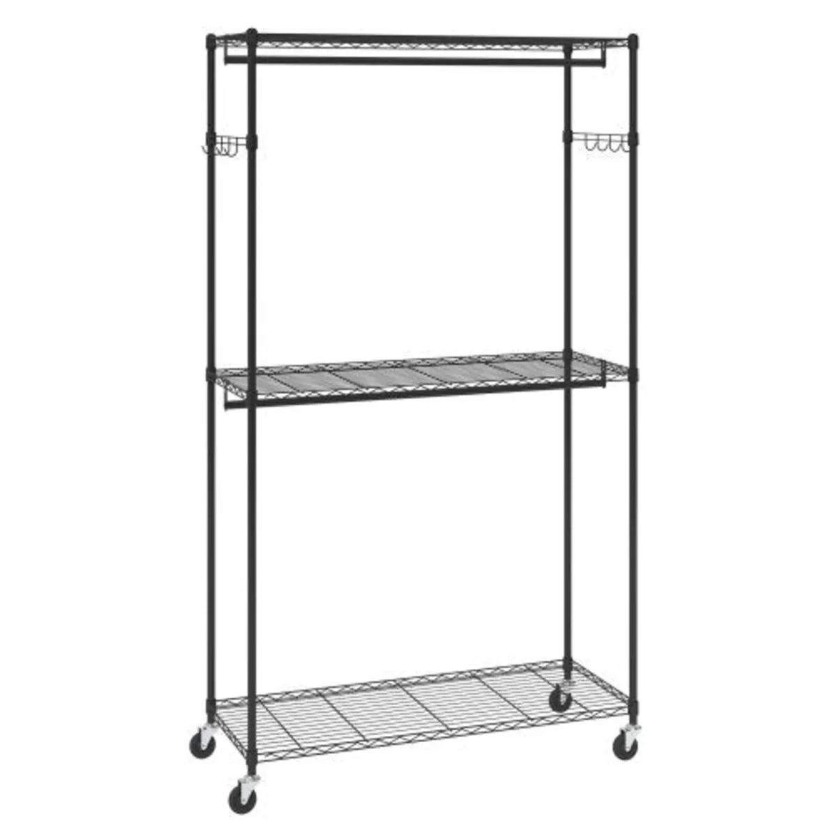 Heavy Duty Clothes Rack, Rolling Clothing Garment