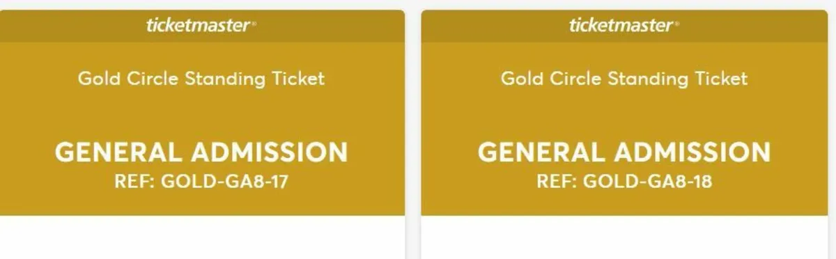 2 Golden Circle tickets for Zach Bryan Friday