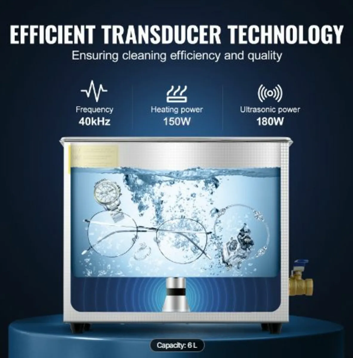 6L Stainless Steel Ultrasonic Cleaning Machine - Image 3