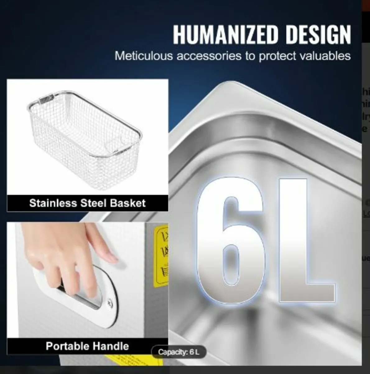 6L Stainless Steel Ultrasonic Cleaning Machine - Image 4