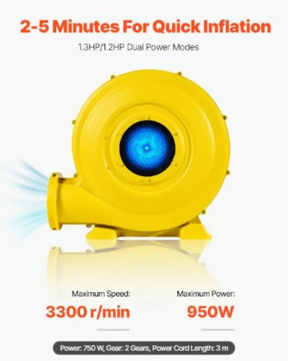 Inflatable Bounce House Blower 1.2&1.3HP 950W - Image 3