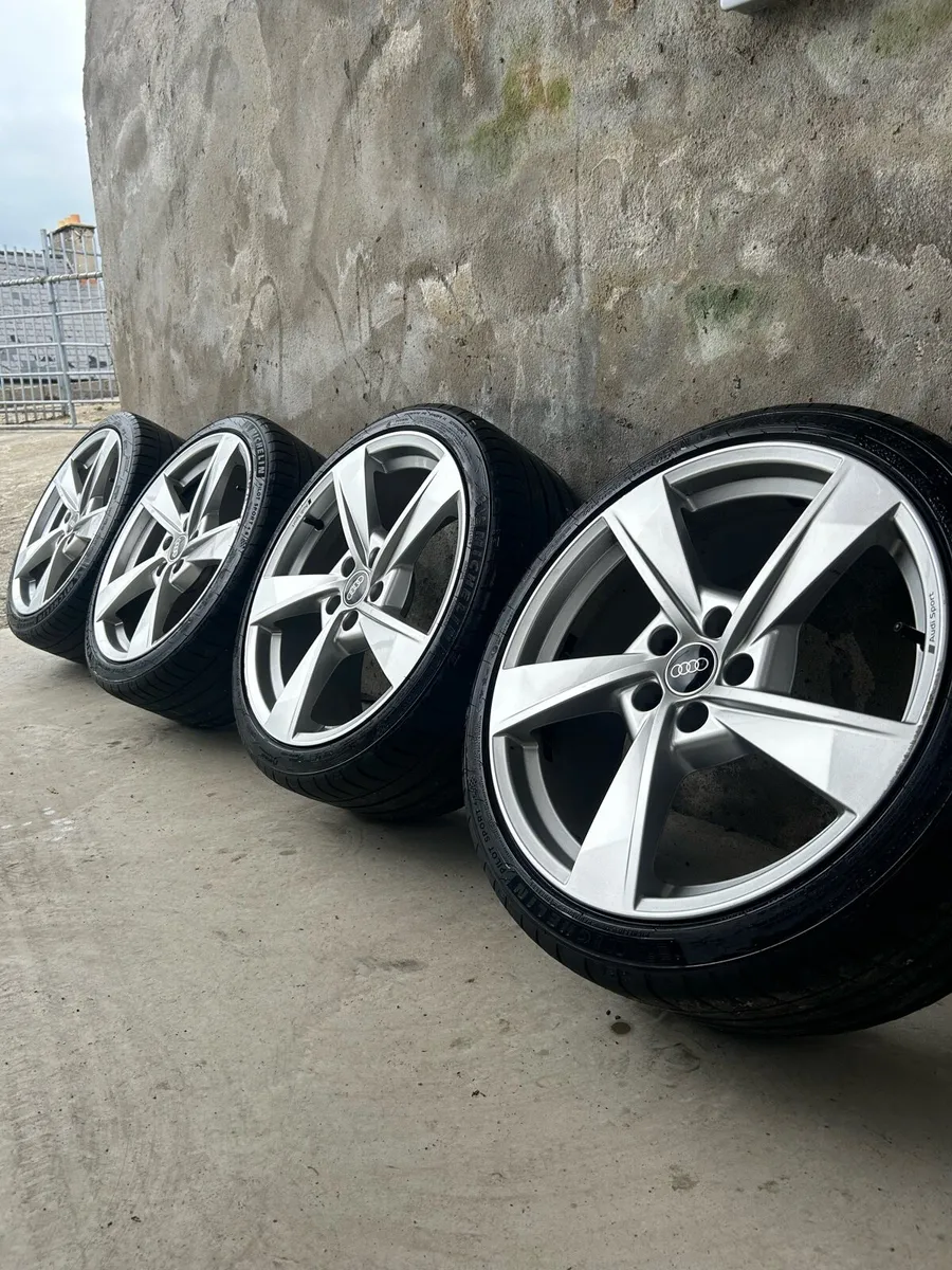 19” GENUINE AUDI A4-SPORT ALLOY WHEELS & TYRES - Image 1