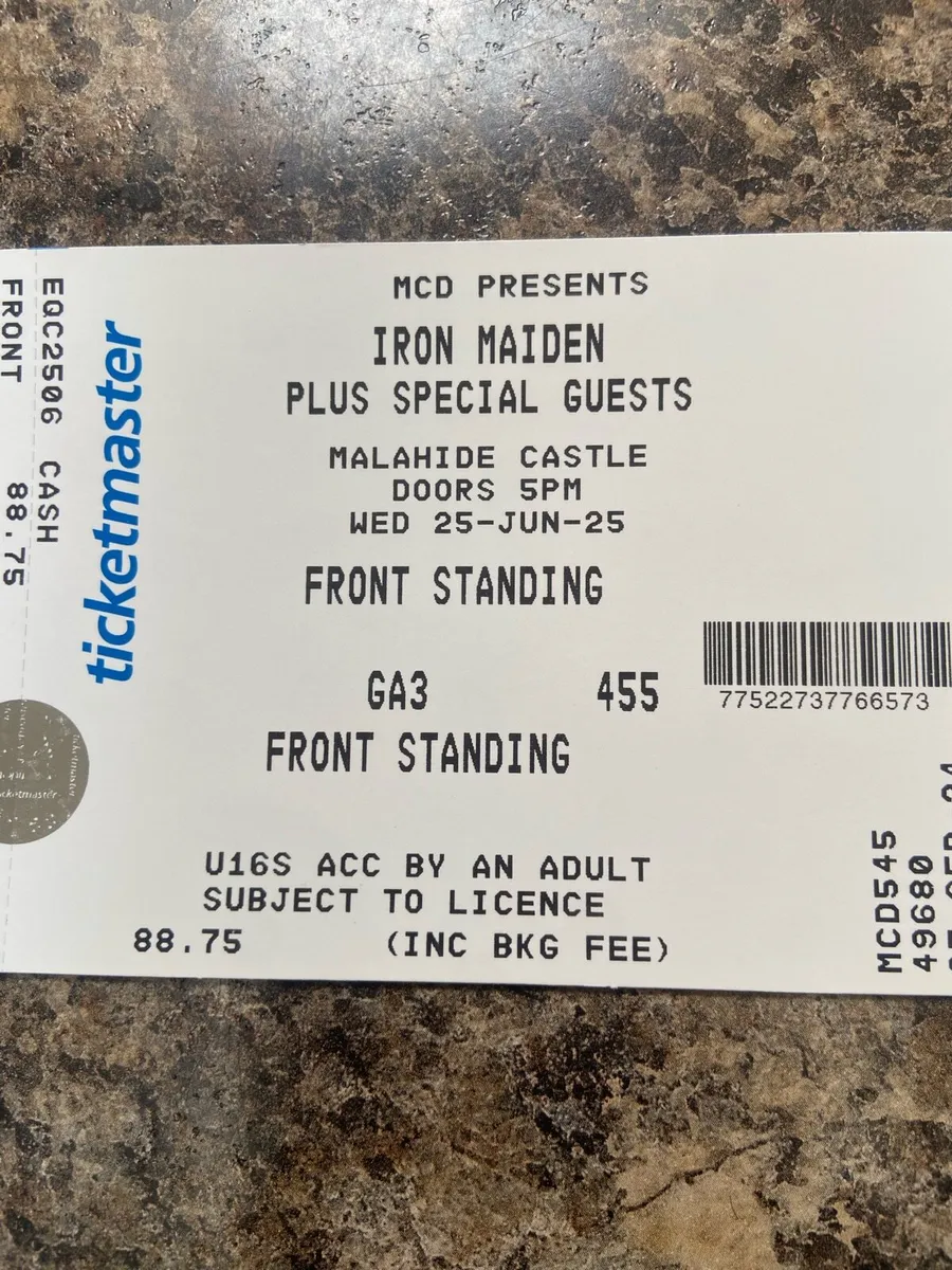 Iron maiden tickets
