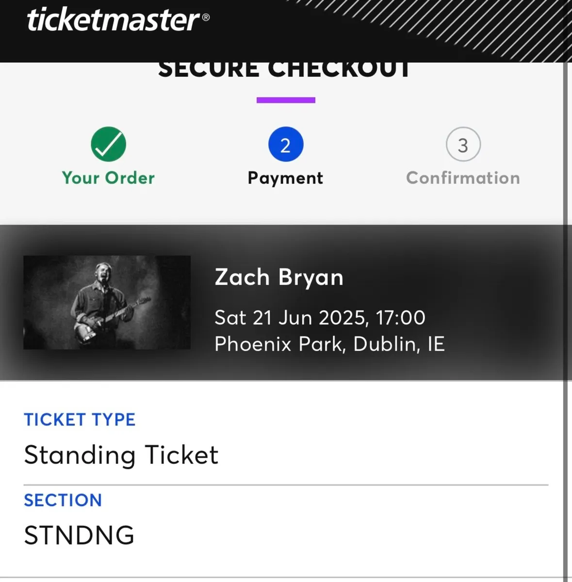 2 x Zach Bryan tickets