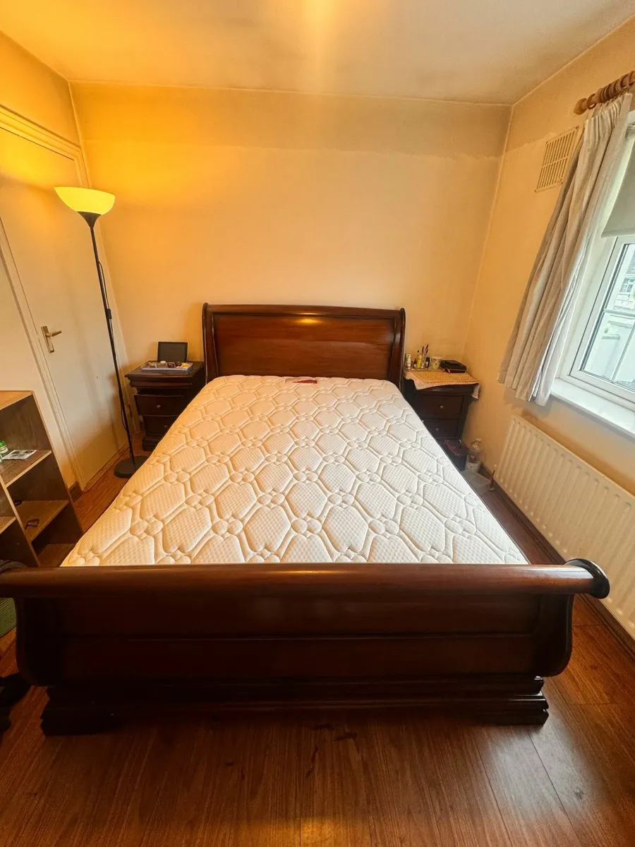 Double Bed with Sidestools and Matress - Image 2