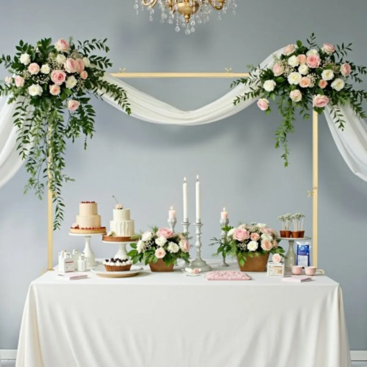 2Pcs Over The Table Rod Stand with Clamp Arch Fram - Image 1