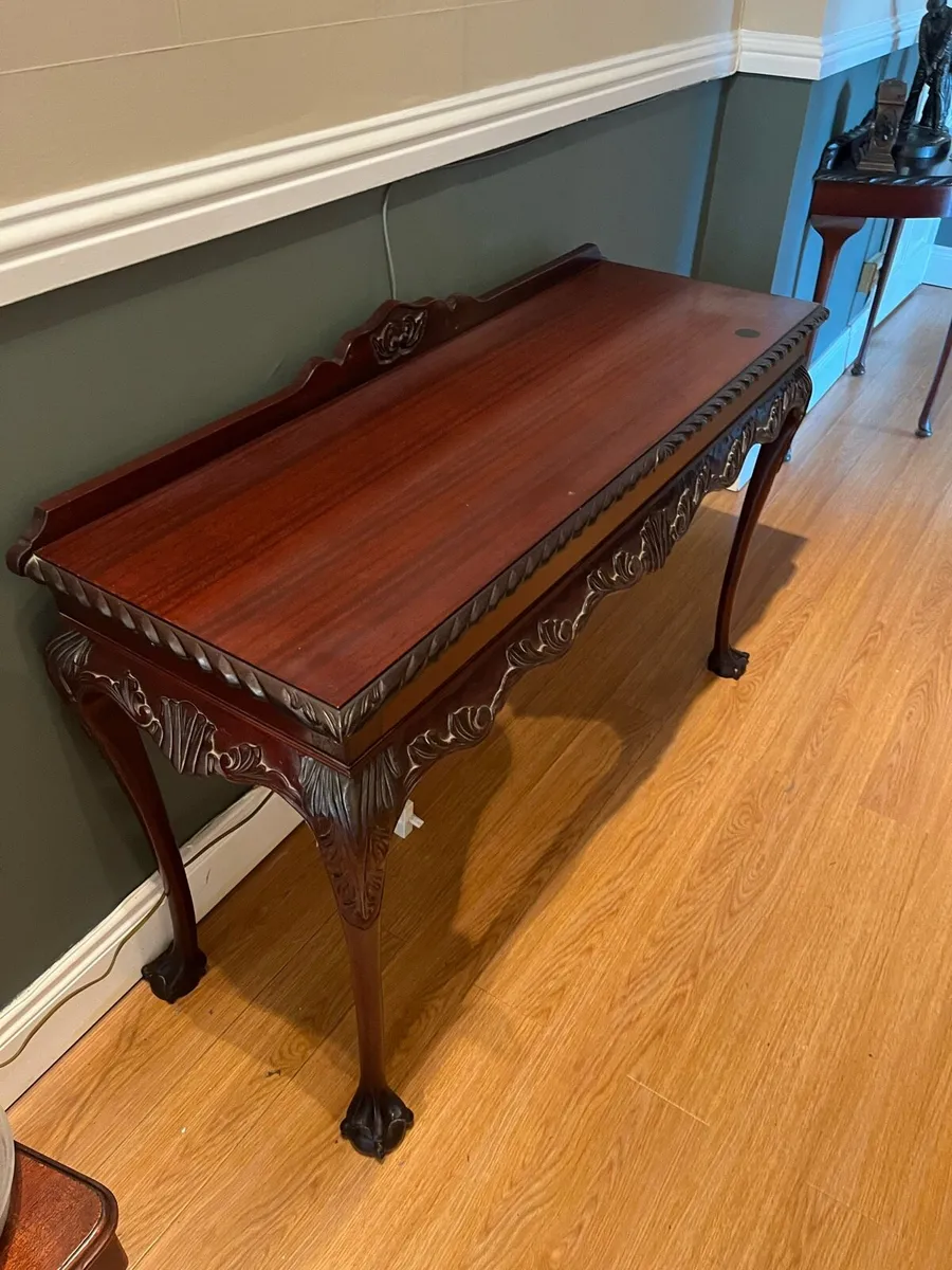Antique Mahogany Reception or Hallway Table - Image 2