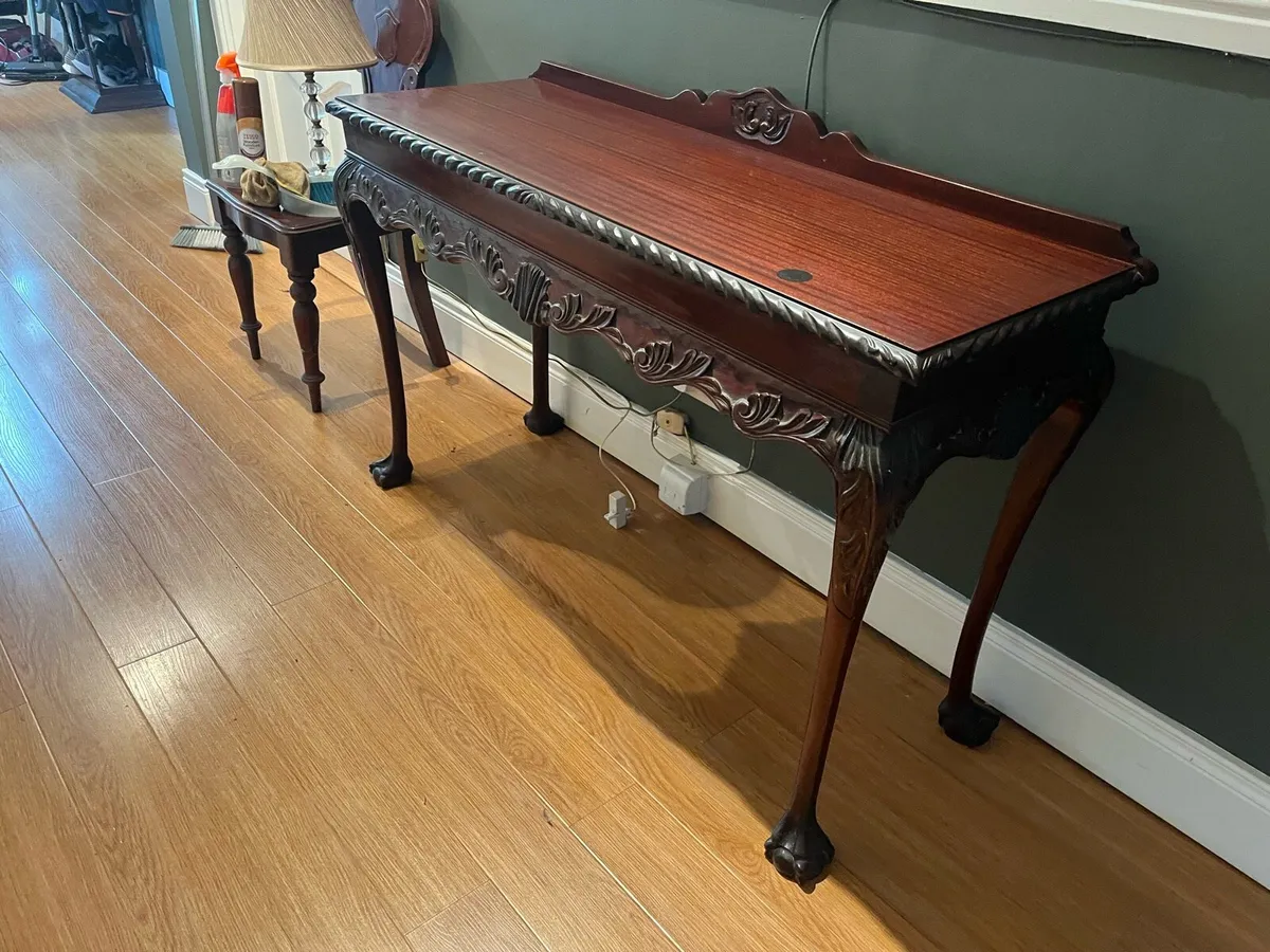 Antique Mahogany Reception or Hallway Table - Image 4