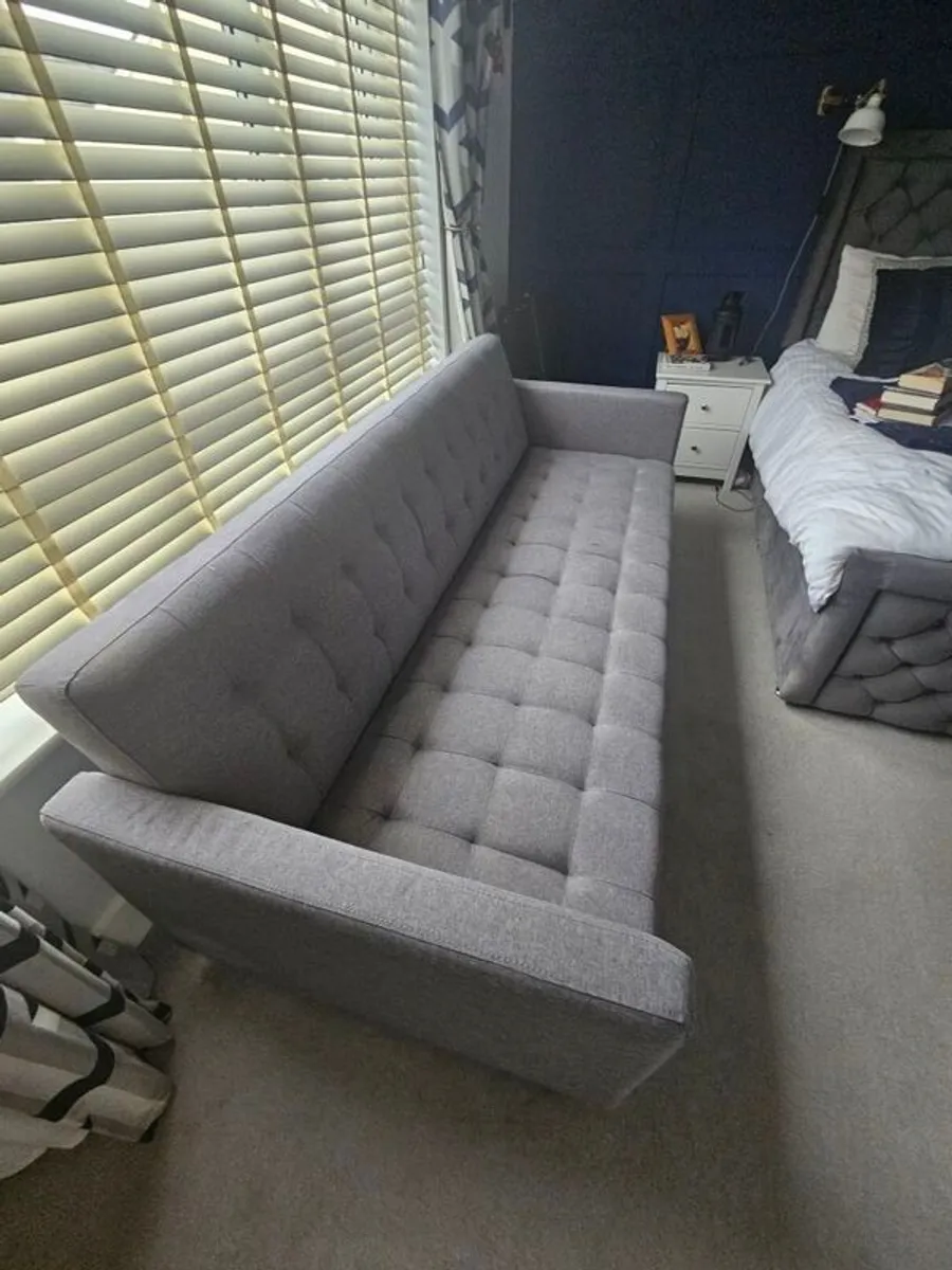 Sofa Bed - Grey Fabric - Image 3
