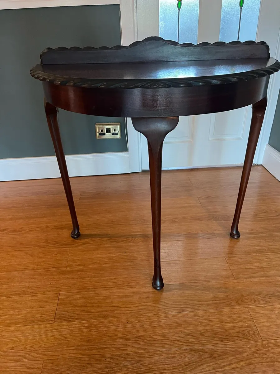 Antique Mahogany Half Circle Unit - Image 1
