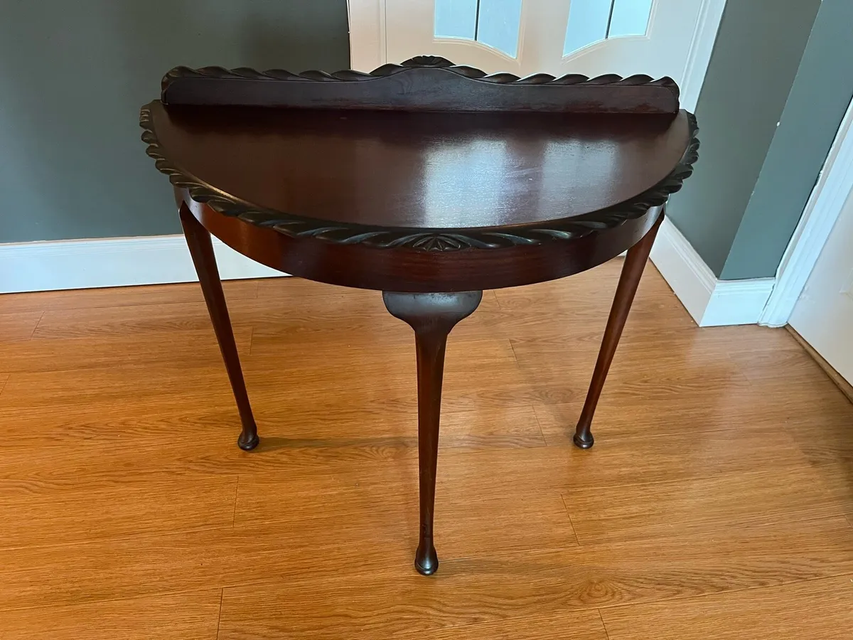Antique Mahogany Half Circle Unit - Image 2