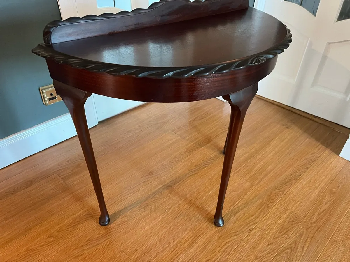Antique Mahogany Half Circle Unit - Image 3