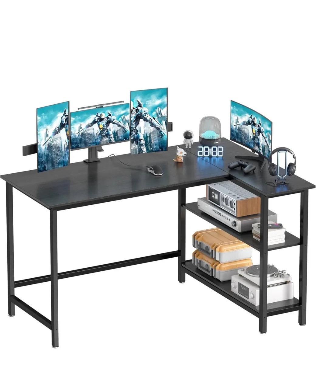 L Shaped Desk, 110x80cm Gaming Computer Desk - Image 3