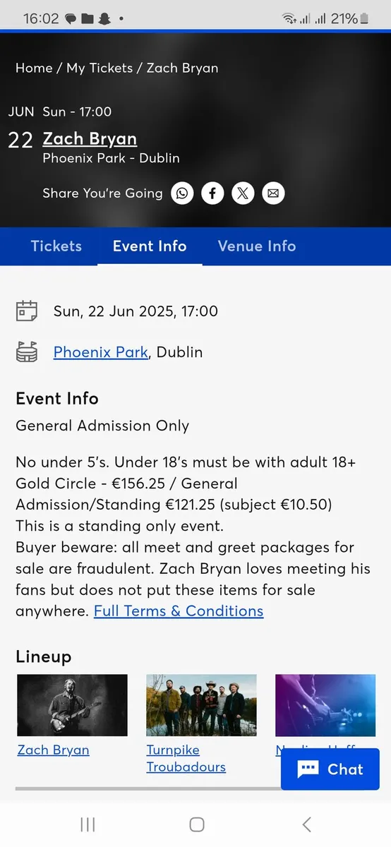 Zach Bryan tickets x2 Sunday