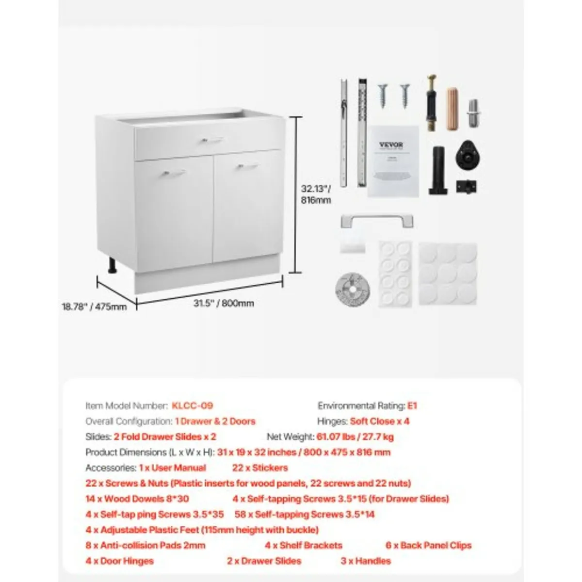 Shaker Base Cabinet 31" W x 19" D x 32" H Ready to - Image 4