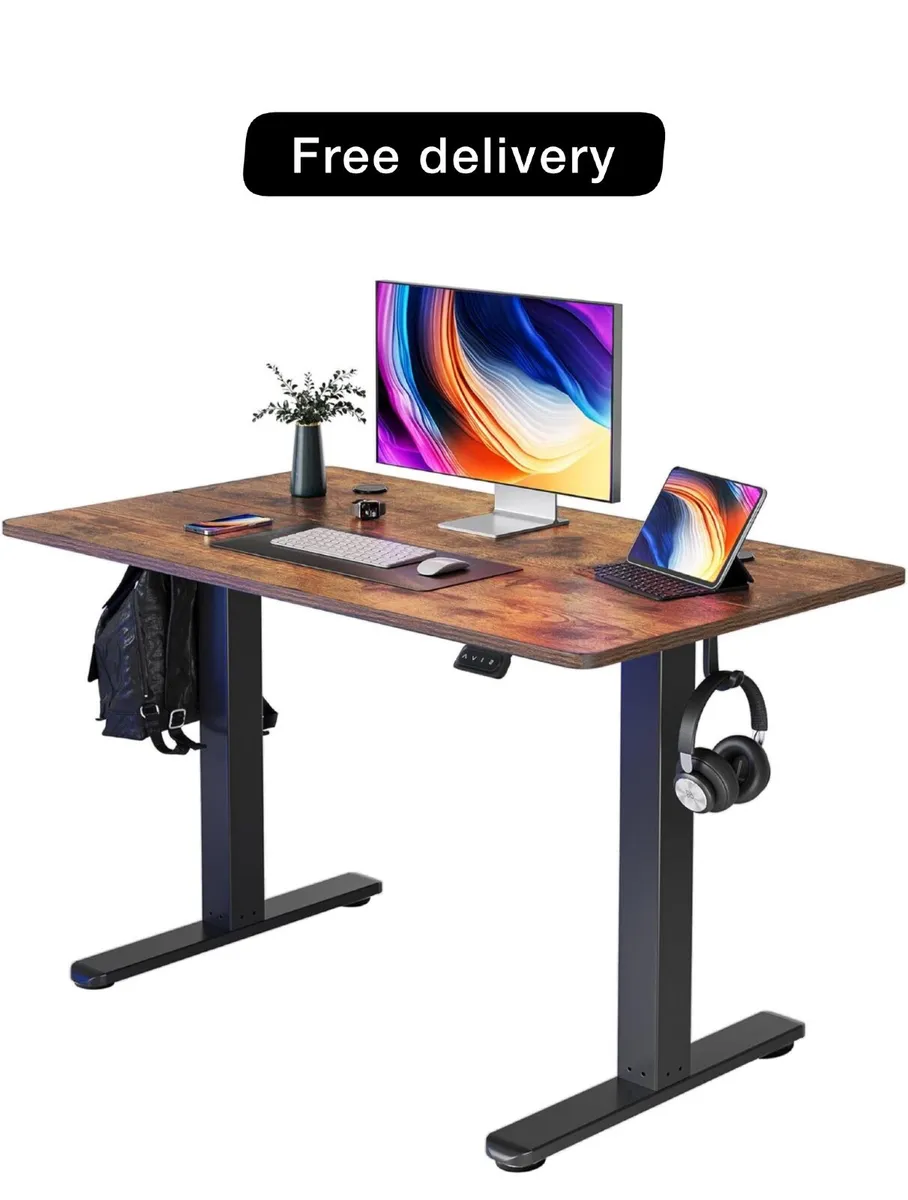 100 x 60cm Electric Height Adjustable Standing Des - Image 1