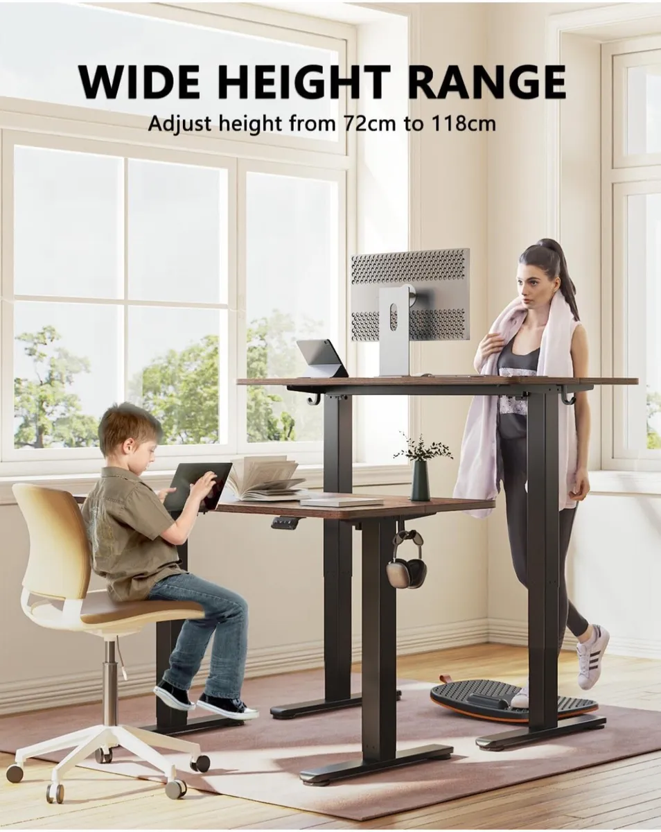 100 x 60cm Electric Height Adjustable Standing Des - Image 4