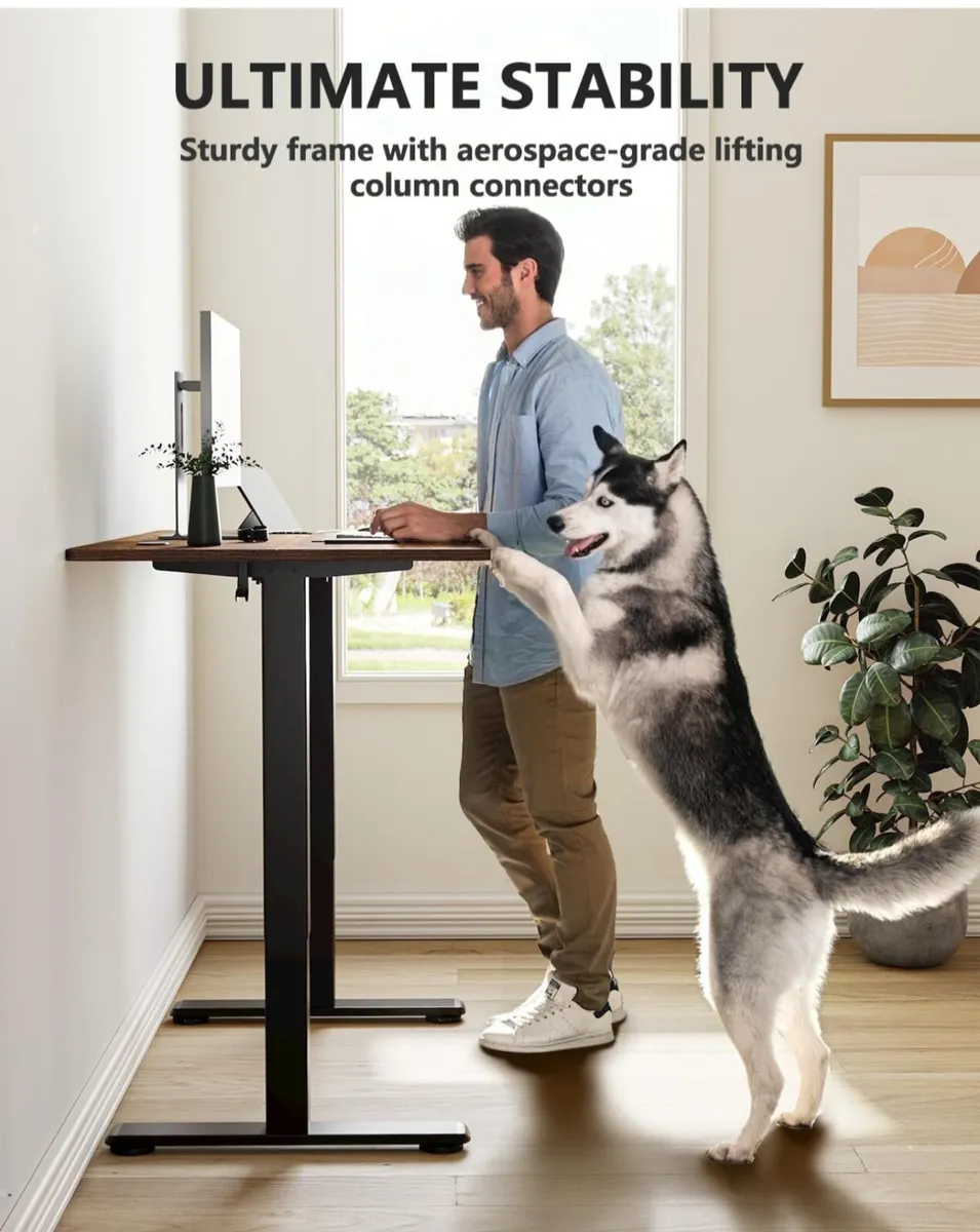 100 x 60cm Electric Height Adjustable Standing Des - Image 4