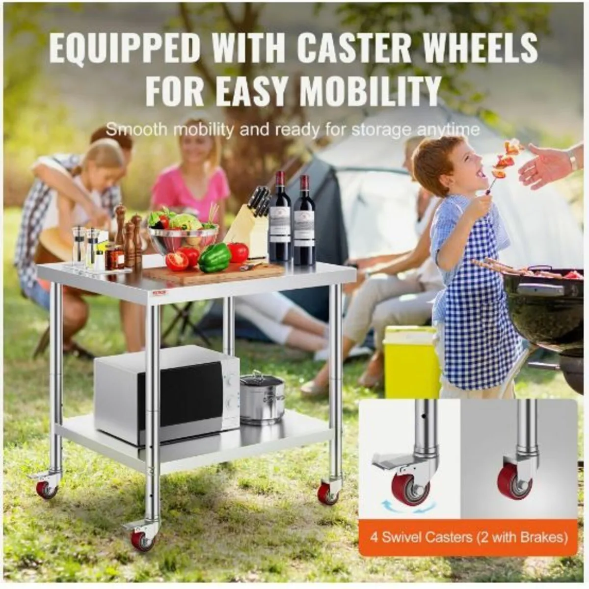 Stainless Steel Catering Work Table 30x36 Inch - Image 4