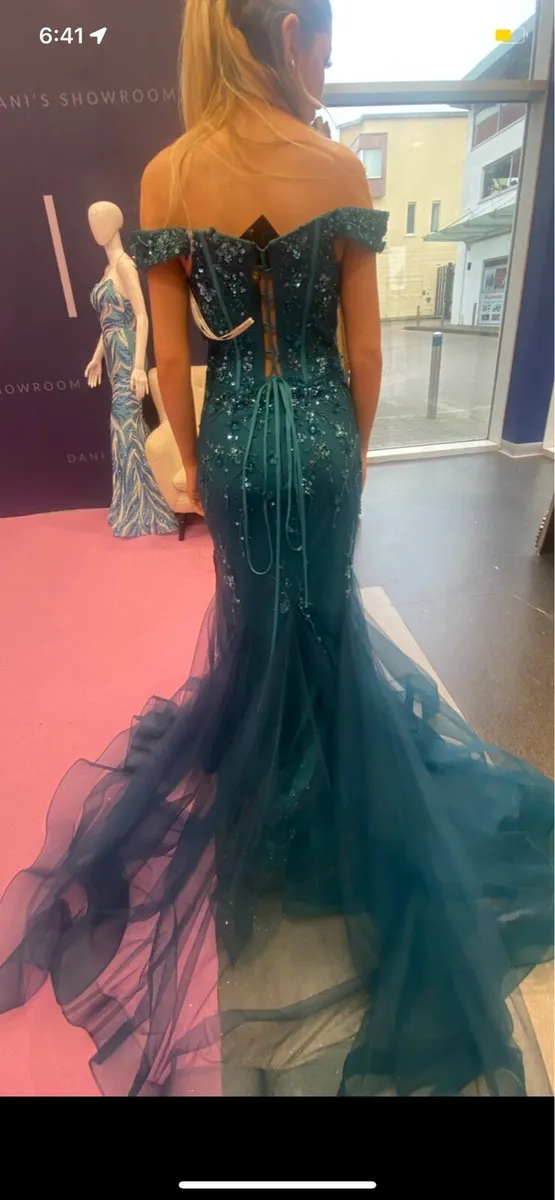 Danis closet Teal fishtail debs dress - Image 3