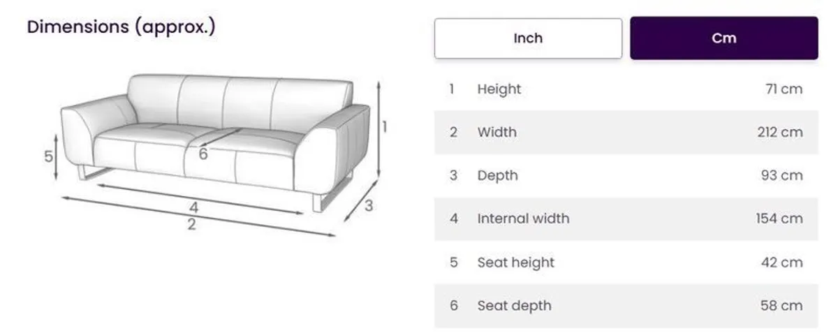 3-seater DFS sofa. Like new. Recently purchased. - Image 3