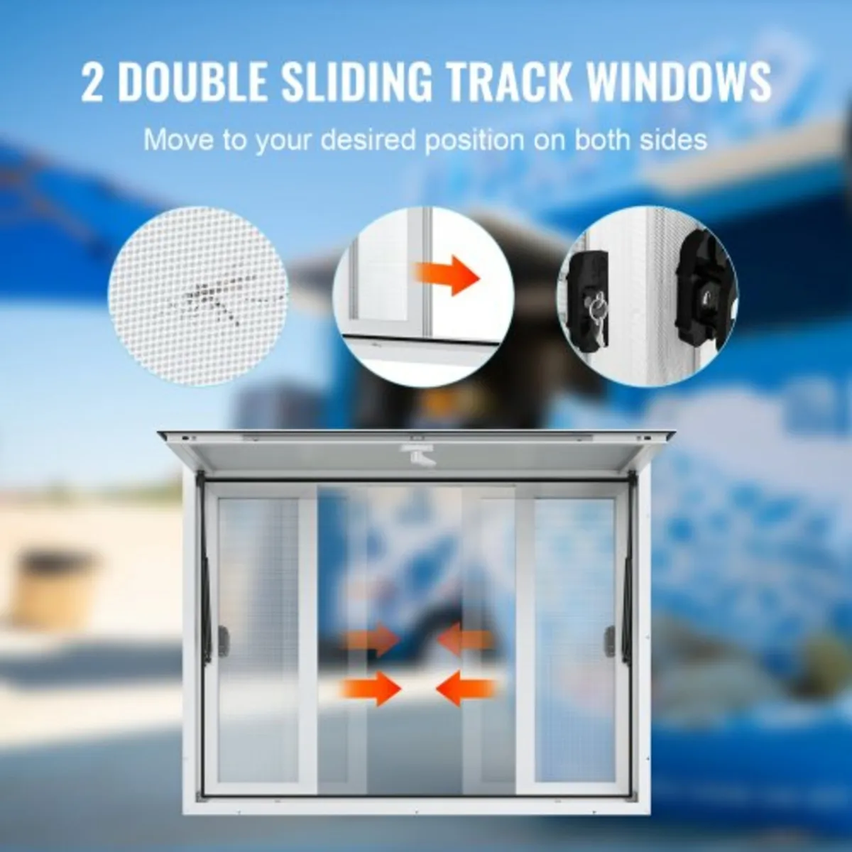 48"L x 36"W Concession Stand Serving Window Food T - Image 4