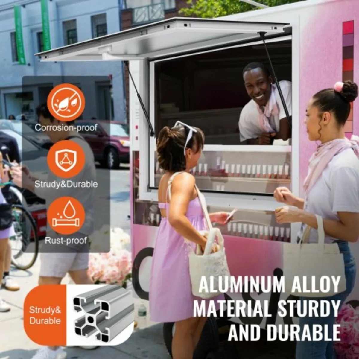 36"L x 36"W Concession Stand Serving Window Food T - Image 4