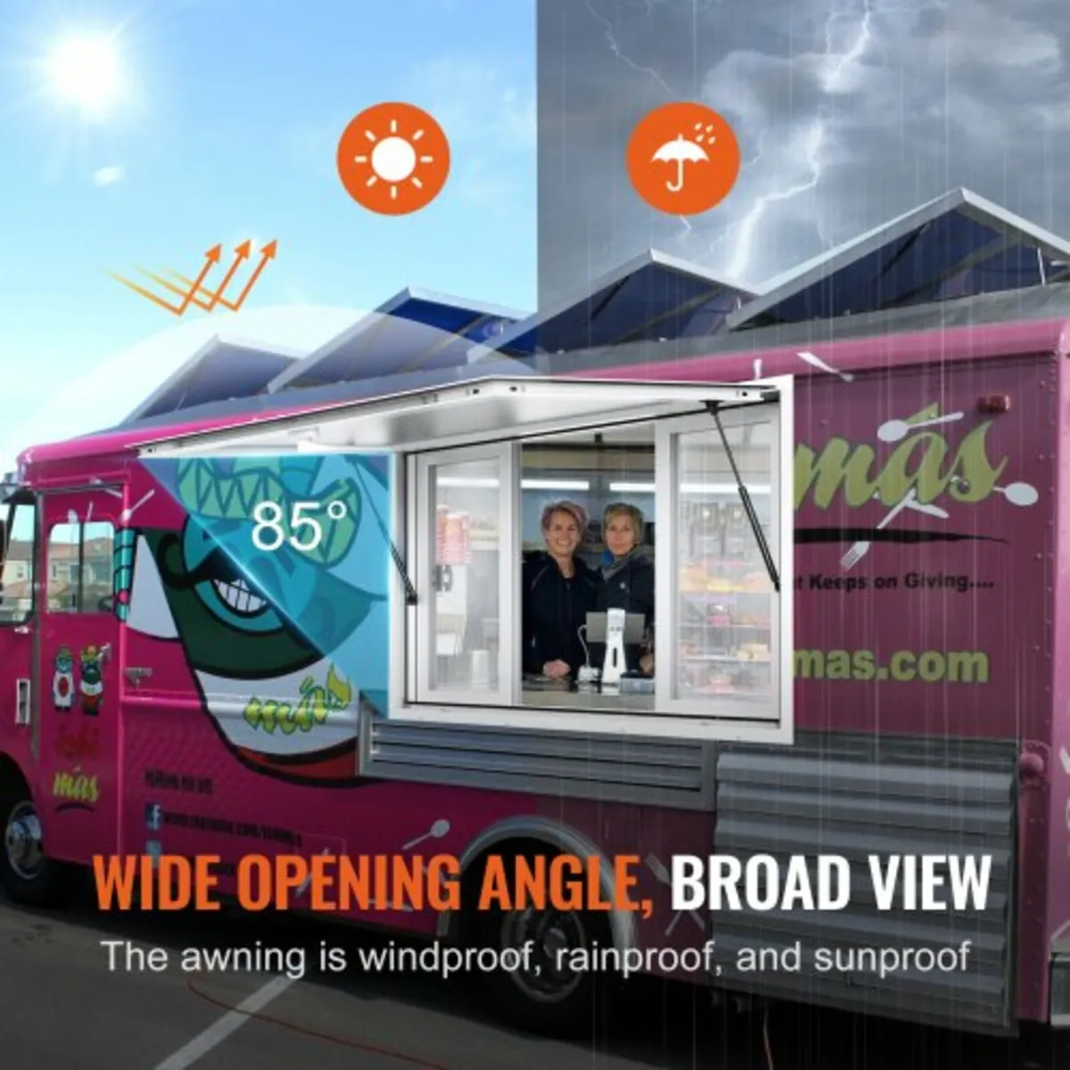 36"L x 36"W Concession Stand Serving Window Food T - Image 4