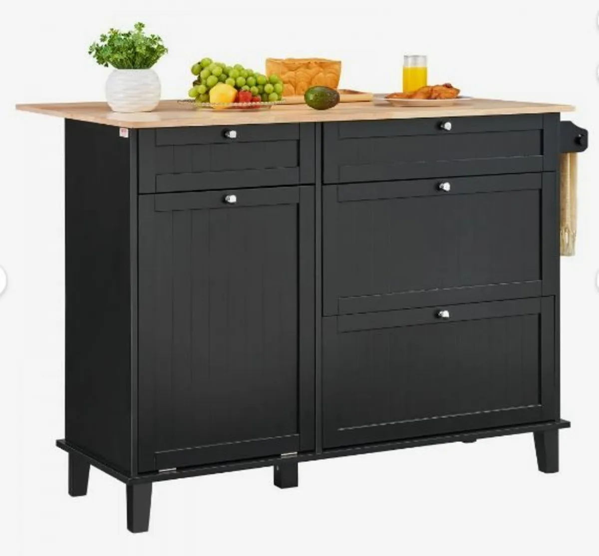 Kitchen Island Cart Storage Cabinet - Image 1