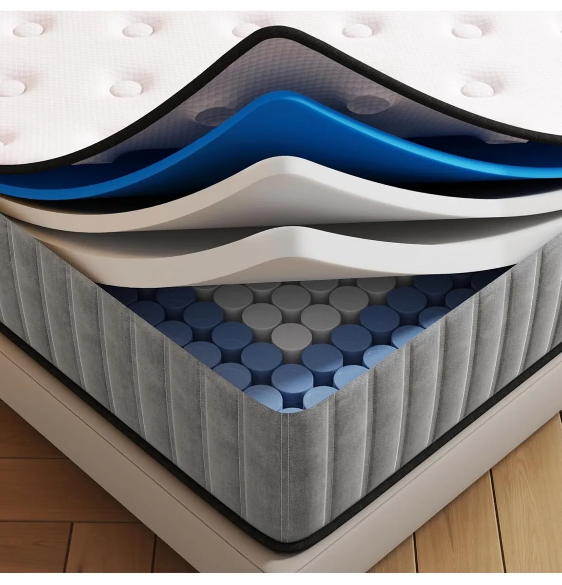 25CM Single Mattress with Innerspring Hybrid Memor - Image 4
