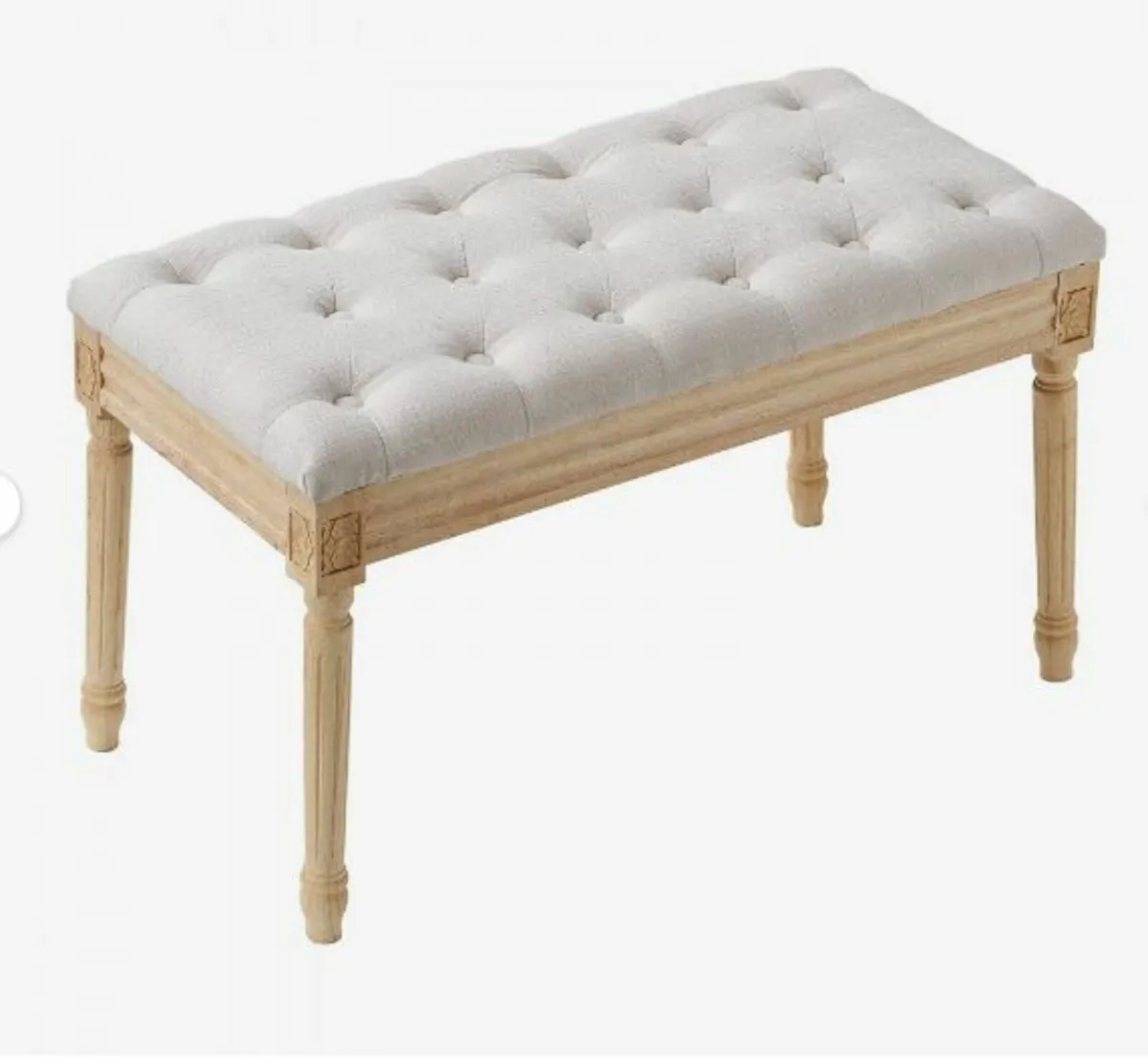 Upholstered Bench, 16"W Ottoman Bench - Image 1