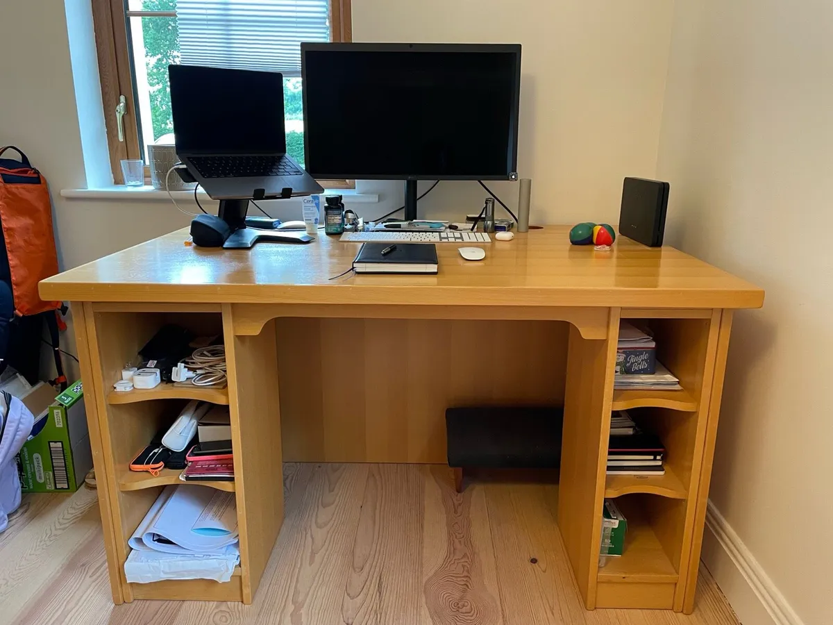 Solid wood desk - Image 1