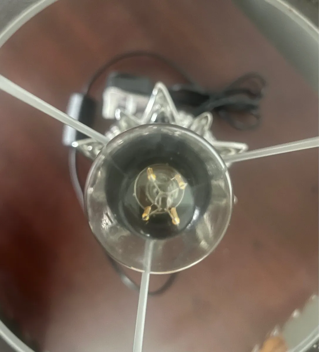 Silver Pineapple  Shaped Ceramic Lamp - Image 2