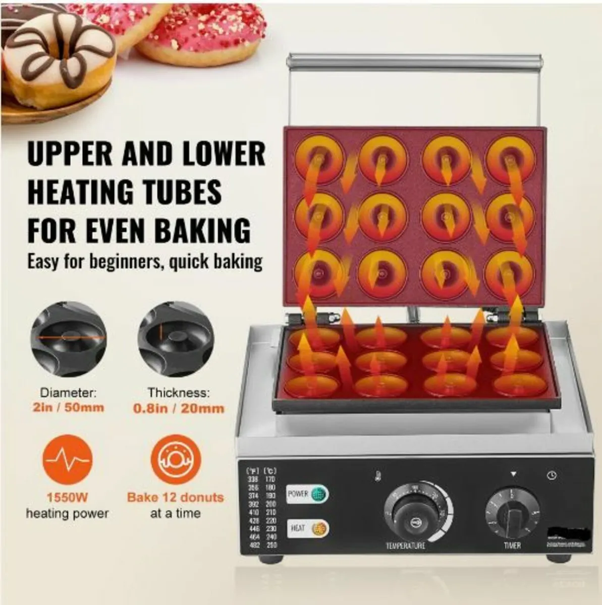 Electric Donut Maker, 1550W - Image 3