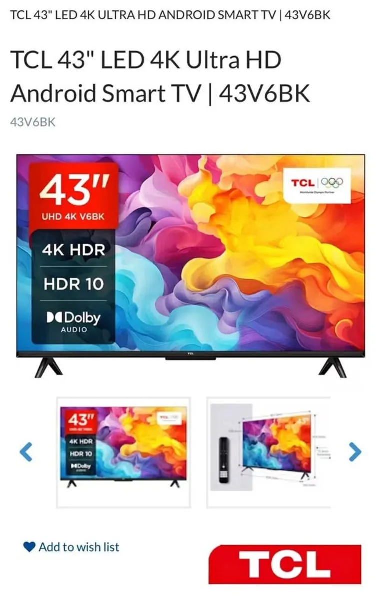 Harvey Norman 43 inch LED 4K Ultra HD Smart TV - Image 2