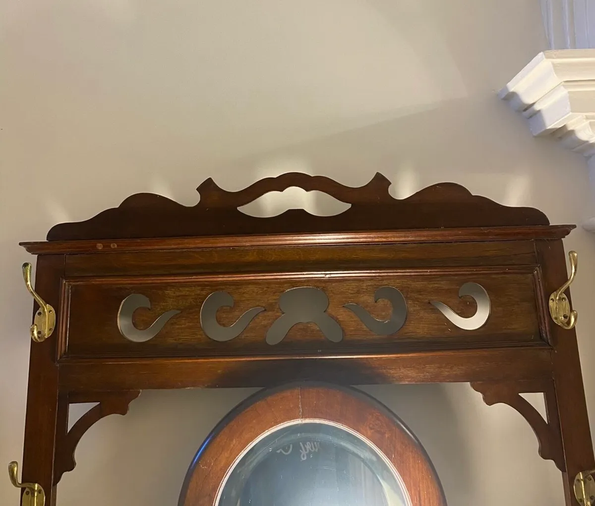Antique hall stand with mirror - Image 2