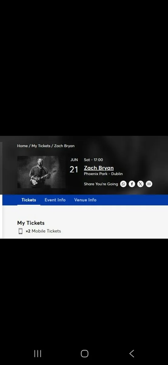 Zach Bryan Tickets Saturday 21st June