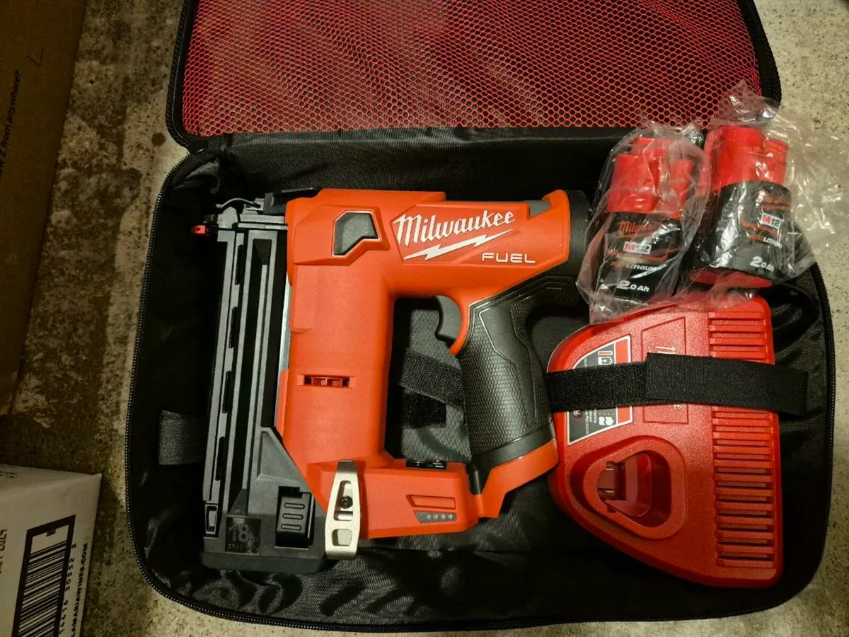 Milwaukee M12 Fuel 18 Gauge Nail Gun Kit - Image 1