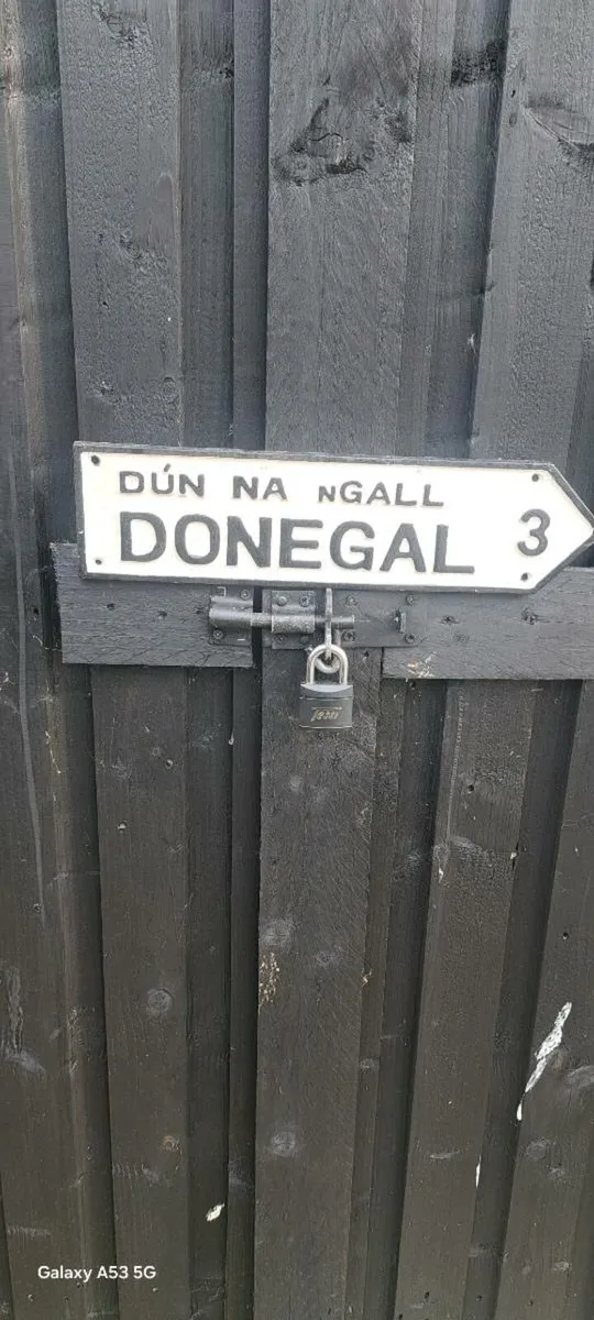 Donegall  cast iron  sign - Image 1