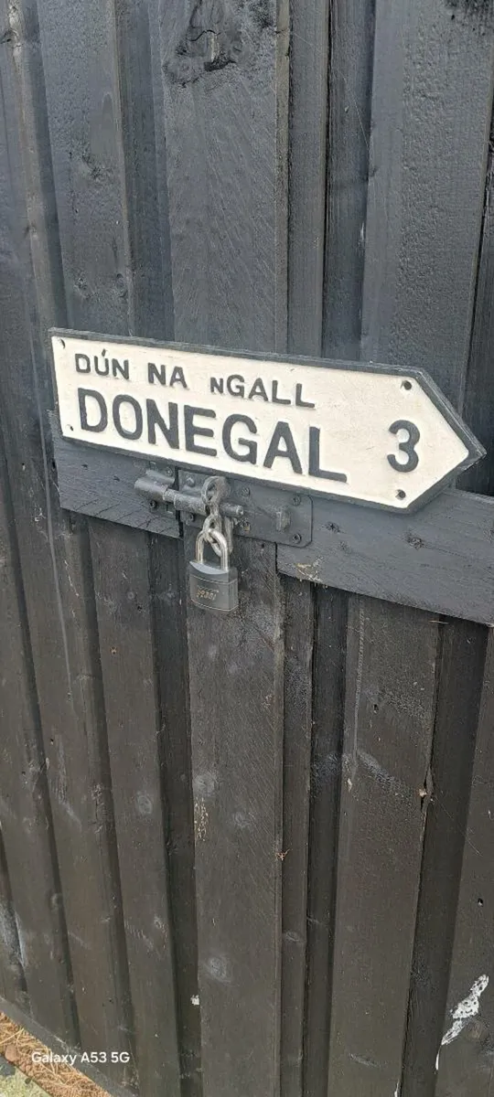 Donegall  cast iron  sign - Image 2