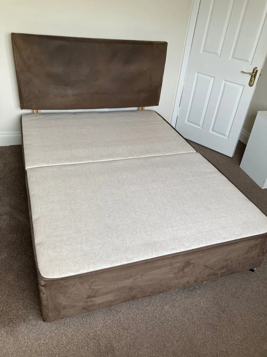 Divan Double bed base & Headboard - Image 1