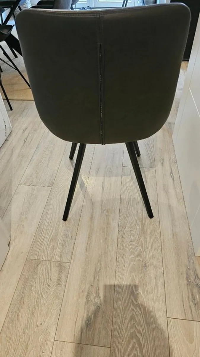 4 charcoal dining chairs - Image 2